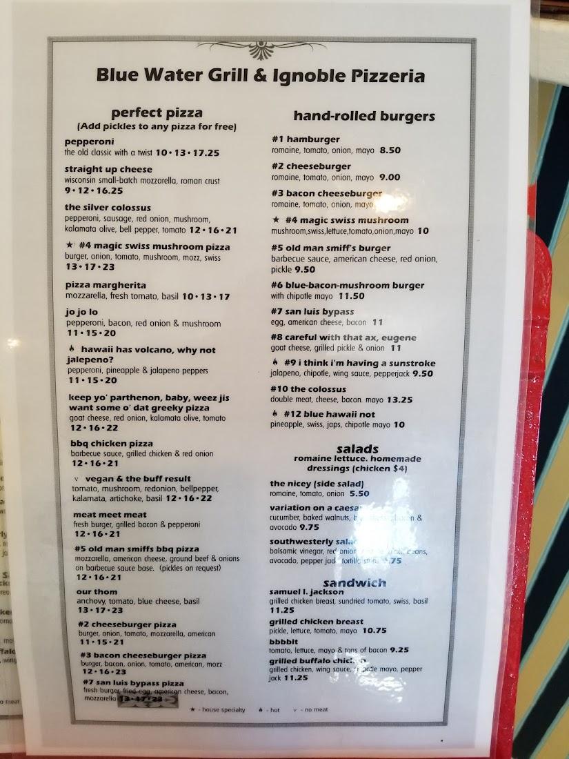 Blue Water Grill & Ignoble Pizzeria